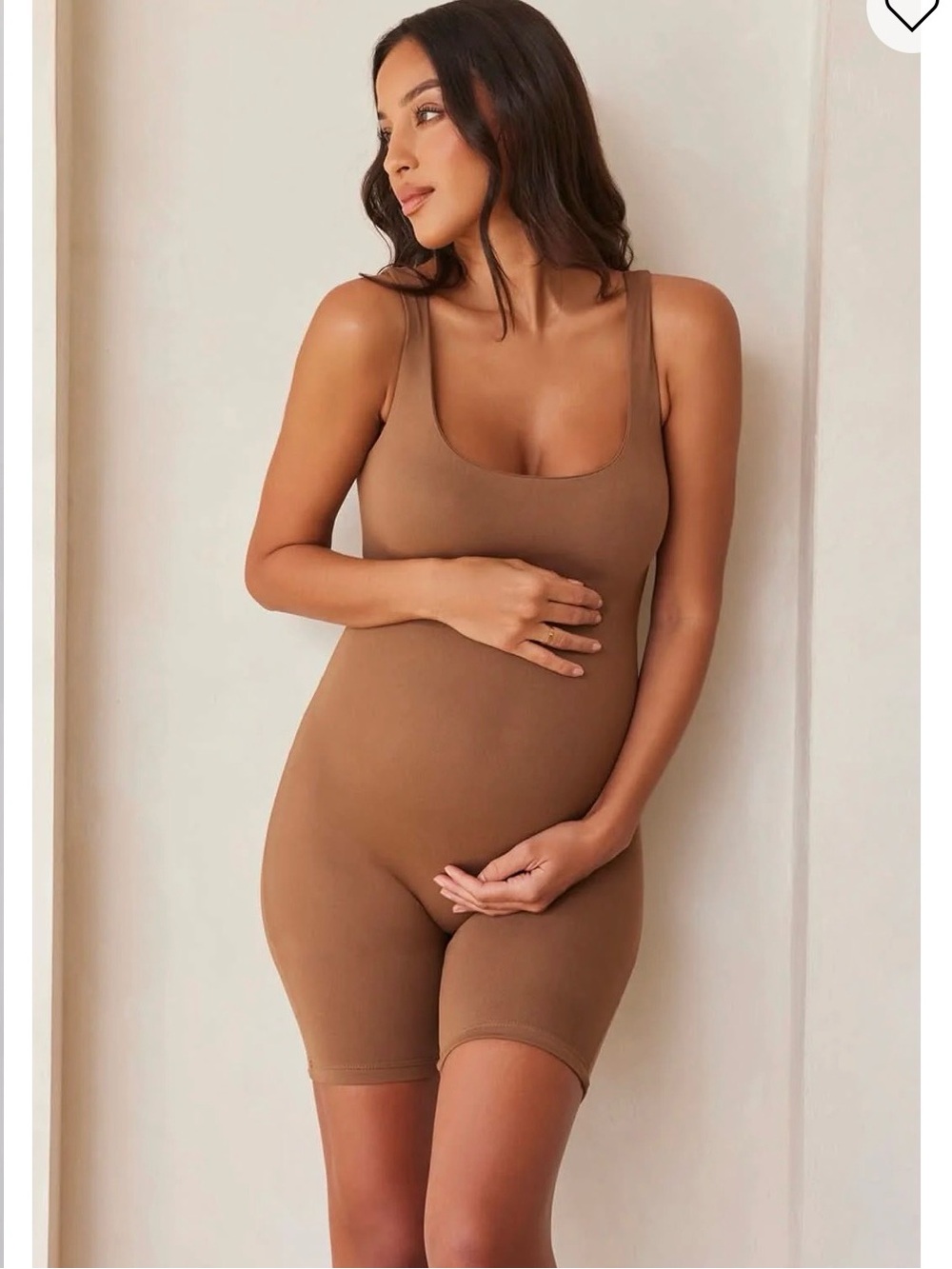 Bumpsuit Cindy Mocha Small Romper Maternity
